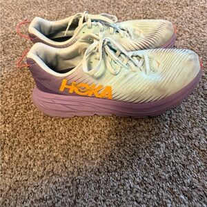 Hoka Athletic Shoes in Mint and Lavender